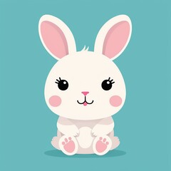 Obraz na płótnie Canvas High-Quality Rabbit Illustration Card: Perfect for App Icons