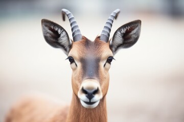 roan antelope looking directly into camera lens