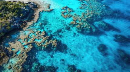 Naklejka na ściany i meble Explore the captivating marine haven of the Great Barrier Reef