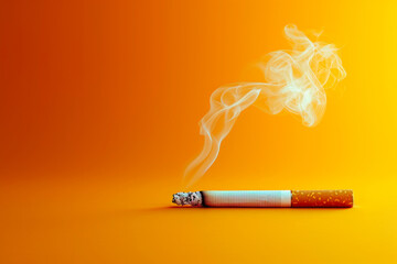 Bold Tones Frame a Discarded Cigarette End