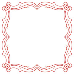 Love Frame Valentine's Day Ornament Line. Women's Mother's Day Ornament Border