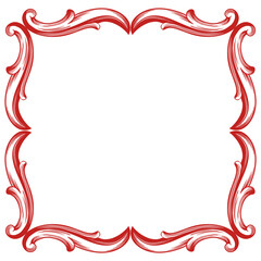 Love Frame Valentine's Day Ornament Line. Women's Mother's Day Ornament Border