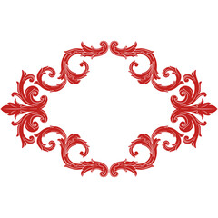 Love Frame Valentine's Day Ornament Line. Women's Mother's Day Ornament Border