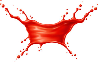 Tomato red juice or ketchup sauce tornado splash. Vector twisted stream realistic 3d mockup of liquid flow. Blood, strawberry jam, catsup with splashing drops, isolated vegetable beverage or product