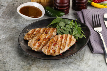 Grilled turkey breast fillet steak