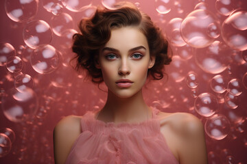 Creative graphics generative ai collage illustration of stunning gorgeous person in elegant outfit celebrate vip party