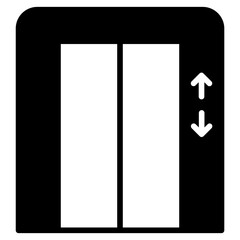 Elevator solid glyph icon
