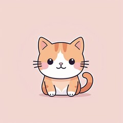High-Quality Cat Illustration Card: Perfect for App Icons