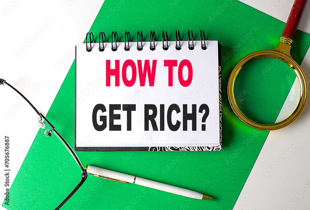 Aufkleber how to get rich text on notebook on green paper