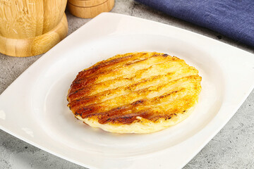 Grilled Greek traditional cheese - haloumi