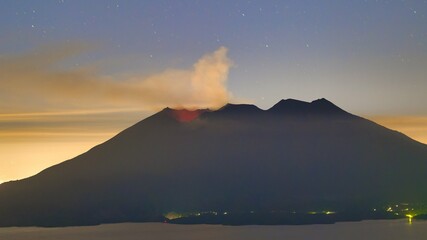 桜島の火映