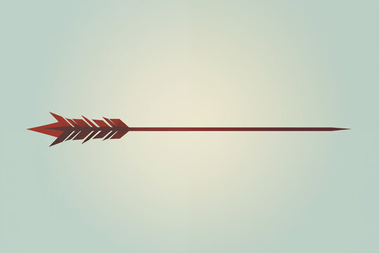 Icone simples de flecha e seta isolada no fundo bege 