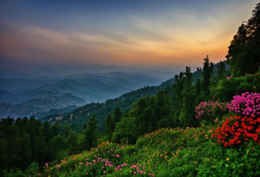 Glamotous  view of  murree pakistan 