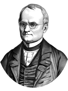Portrait of Gregor Mendel, generative AI	