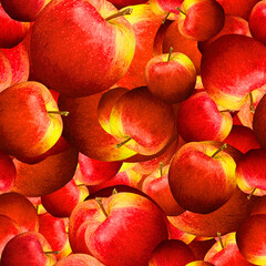 Seamless apples high resolution banner pattern