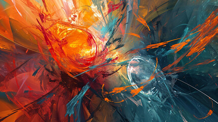 Abstract digital painting creative technologies comp