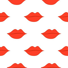 lips seamless pattern of  for textile design