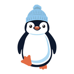 penguin smiling  with hat cartoon