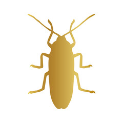 golden cockroach silhouette