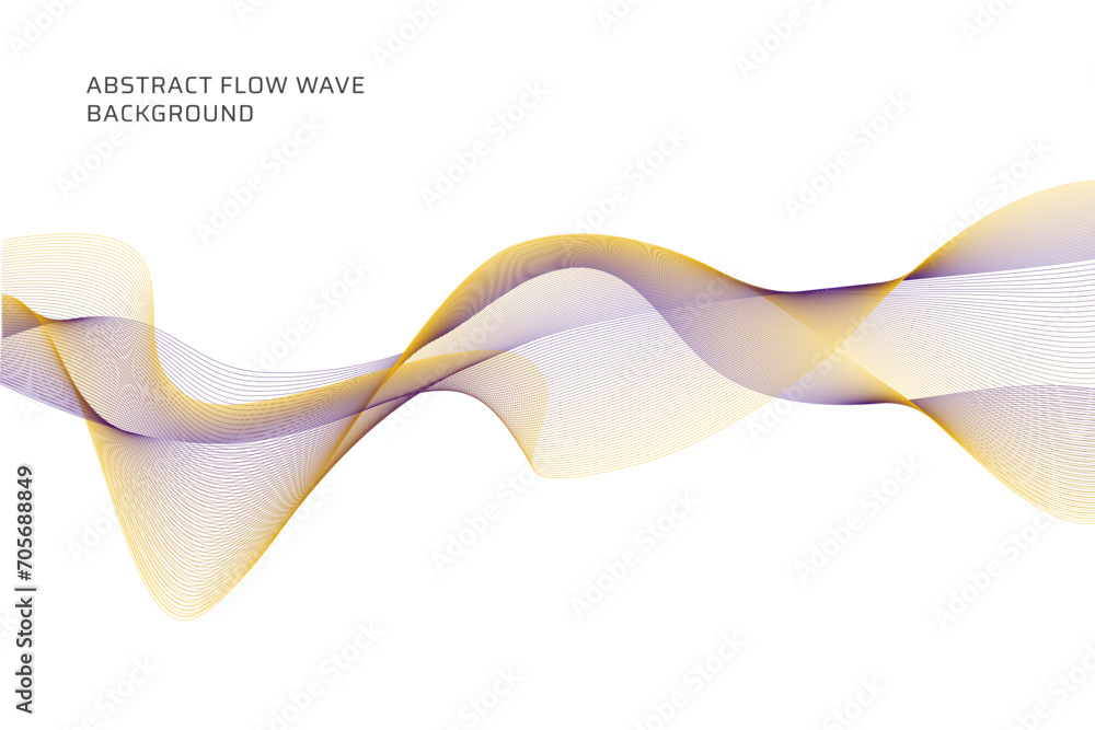 Poster abstract flow wave lines background