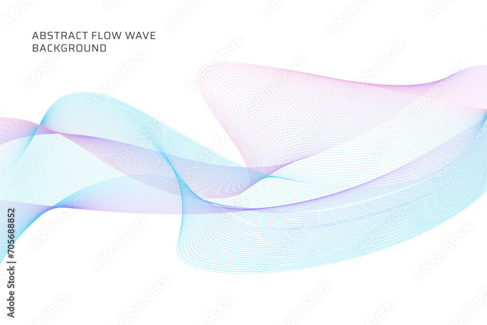 Poster abstract flow wave lines background