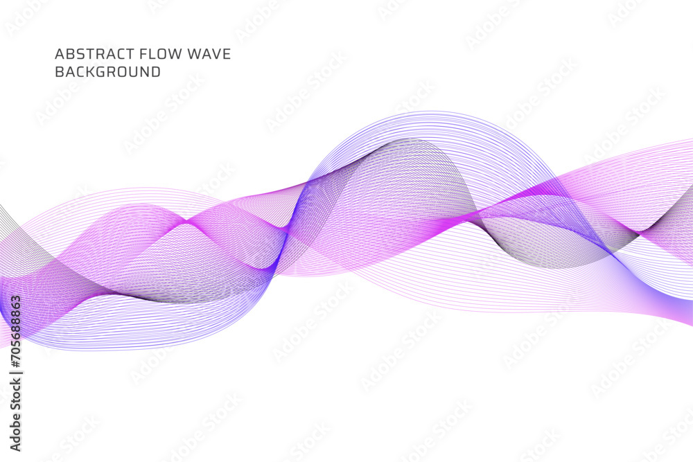 Poster abstract flow wave lines background