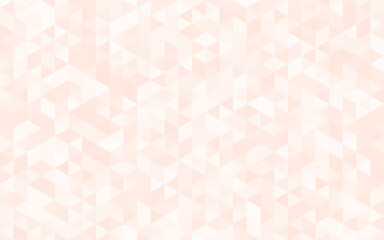 Seamless pink triangles mosaic background, Light pink geometric shapes pattern or abstract gradient triangular retro shapes, illustration vector.