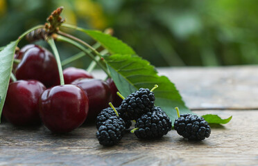 Red cherry on the board