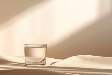 Fototapeta na wymiar Aesthetic drink photography for advertisement, minimalistic style