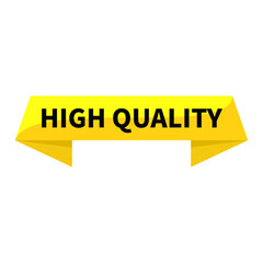 High Quality Yellow Ribbon Rectangle Shape For Information Advertisement Social Media Business Marketing Promise
