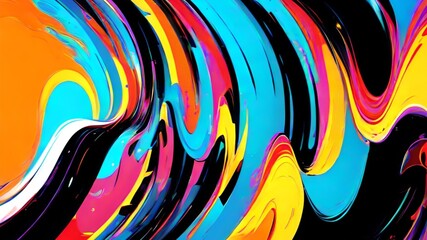 Fluid art texture design. Background with abstract mixing paint effect. Mixed paints for posters or wallpapers. White, blue and golden overflowing colors. Liquid acrylic picture that flows and splashe