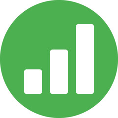 Graph Flat Circle Icon