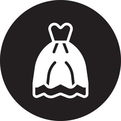 wedding dress glyph icon