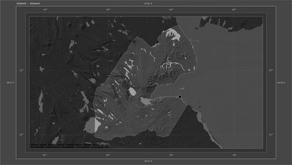 Djibouti composition. Bilevel elevation map