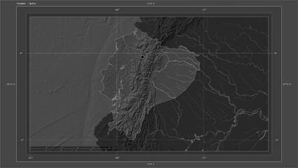Ecuador composition. Bilevel elevation map