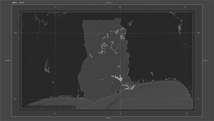Ghana composition. Bilevel elevation map © zelwanka