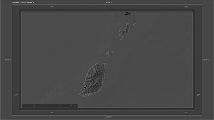 Grenada composition. Bilevel elevation map