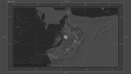 Oman composition. Bilevel elevation map