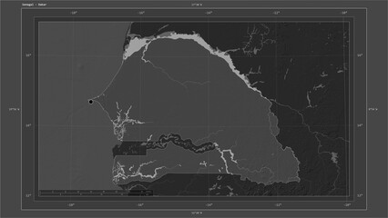 Senegal composition. Bilevel elevation map © zelwanka