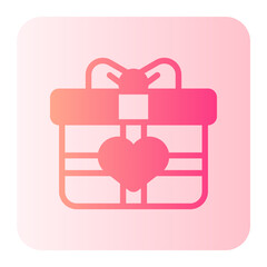 wedding gift gradient icon