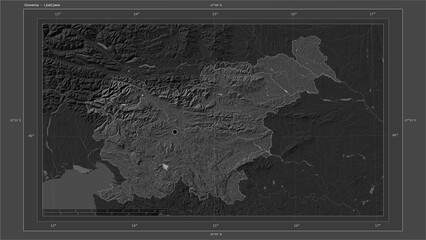 Slovenia composition. Bilevel elevation map