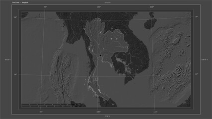 Thailand composition. Bilevel elevation map