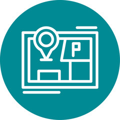 Parking map marker Icon