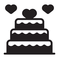wedding cake glyph icon
