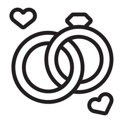 rings line icon
