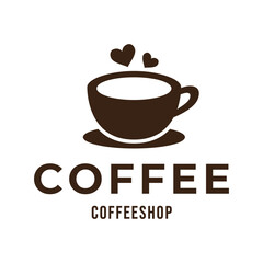 Vector logo template. Coffee love