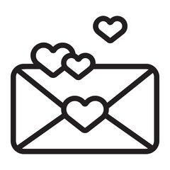 wedding invitation line icon