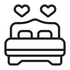 bed line icon