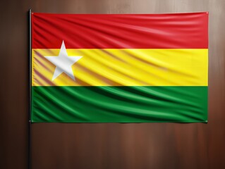 Obraz premium Vibrant Customizable Flag Mockup for Events and Promotions - AI Generated