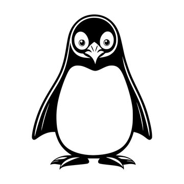 penguin cartoon isolated on white